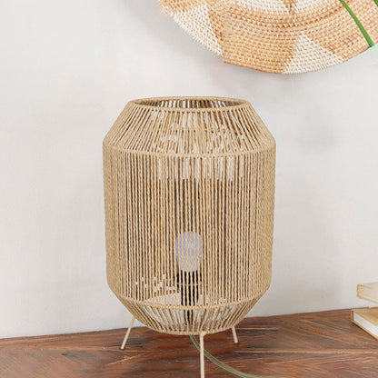 Lightsin Handcrafted Paper Rope Table Lamp Perfect for Living Rooms - House Comfort