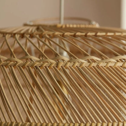 Lightsin Handcrafted Rattan LED Lid - Shaped Pendant Light - House Comfort