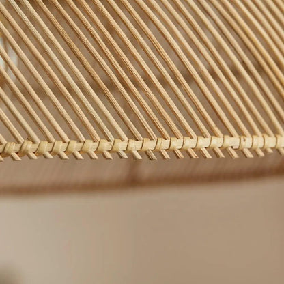 Lightsin Handcrafted Rattan LED Lid - Shaped Pendant Light - House Comfort