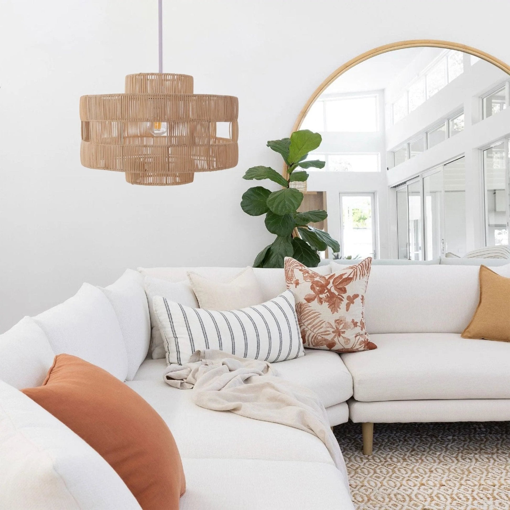 Lightsin Handcrafted Rattan Pendant Lamp for a Warm Touch - House Comfort