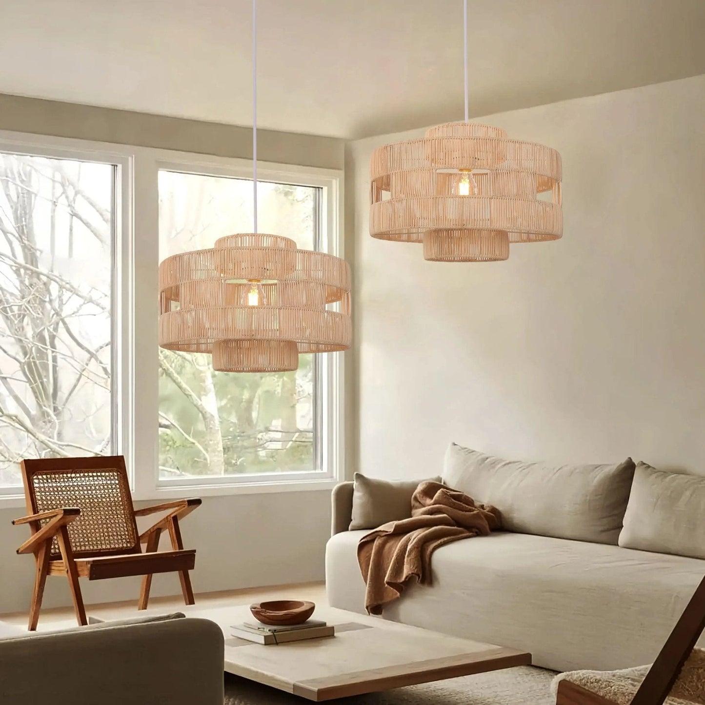 Lightsin Handcrafted Rattan Pendant Lamp for a Warm Touch - House Comfort