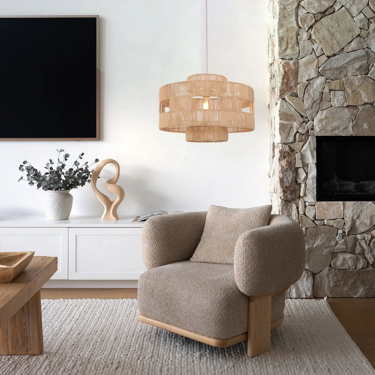 Lightsin Handcrafted Rattan Pendant Lamp for a Warm Touch - House Comfort