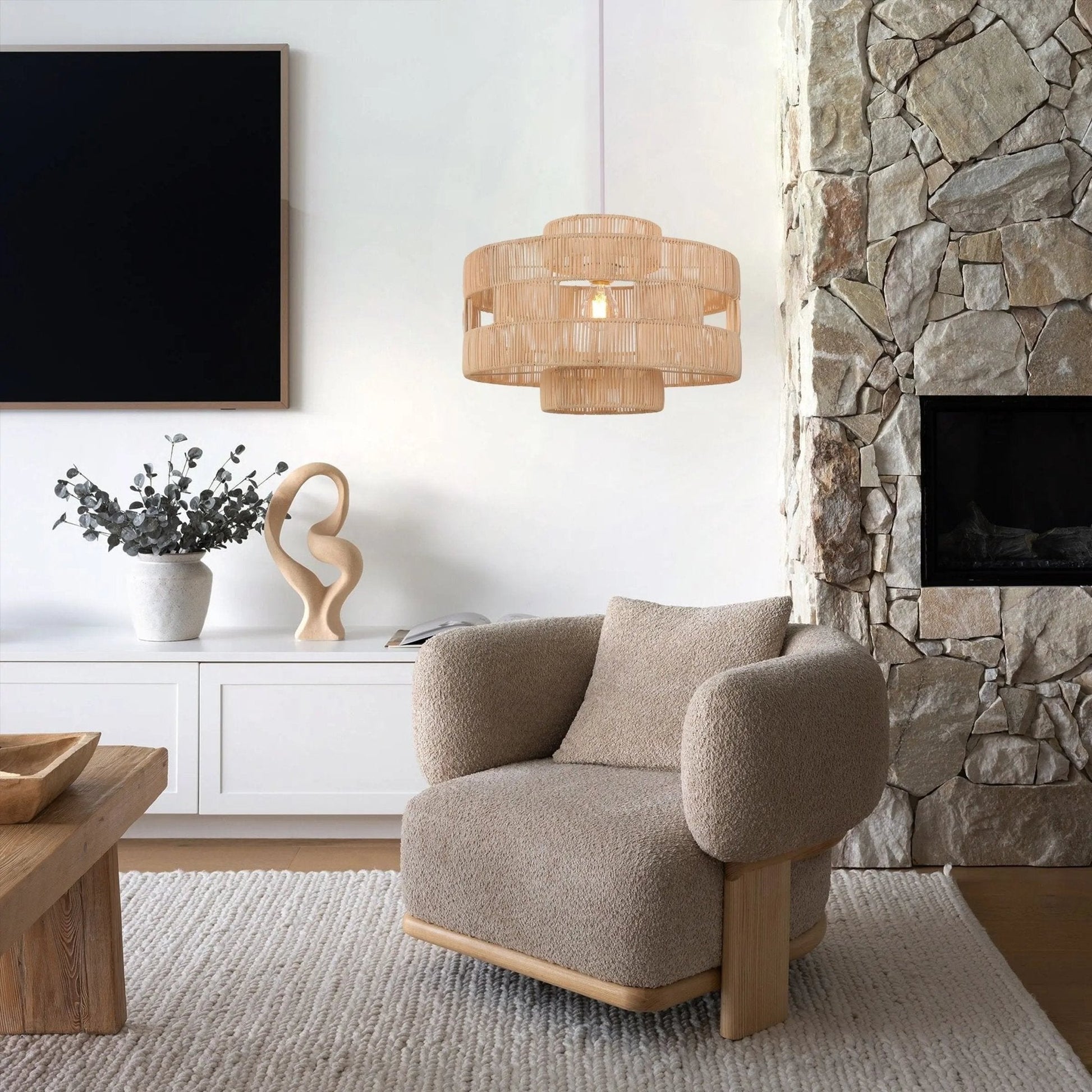 Lightsin Handcrafted Rattan Pendant Lamp for a Warm Touch - House Comfort