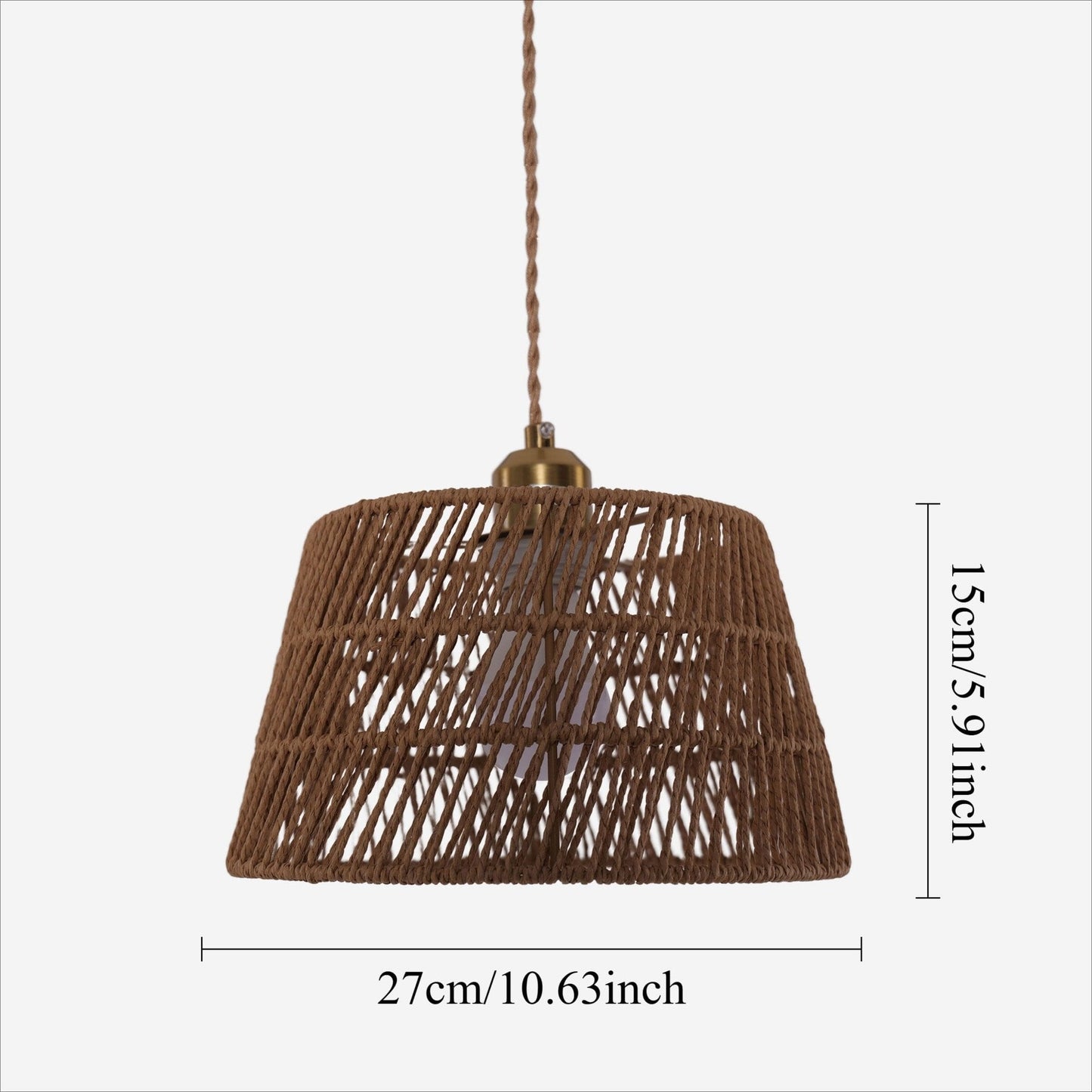 Lightsin Handcrafted Warm Rustic Paper Rope Pendant Light - House Comfort