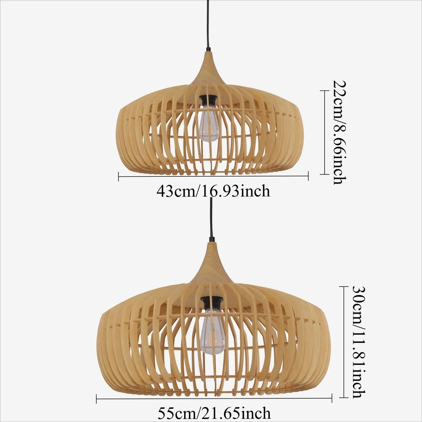 Lightsin Handcrafted Wood Pendant Light for Kitchen Island and Modern Interiors - House Comfort