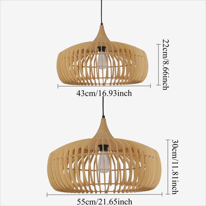 Lightsin Handcrafted Wood Pendant Light for Kitchen Island and Modern Interiors - House Comfort