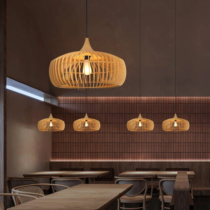 Lightsin Handcrafted Wood Pendant Light for Kitchen Island and Modern Interiors - House Comfort