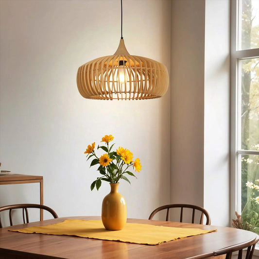 Lightsin Handcrafted Wood Pendant Light for Kitchen Island and Modern Interiors - House Comfort