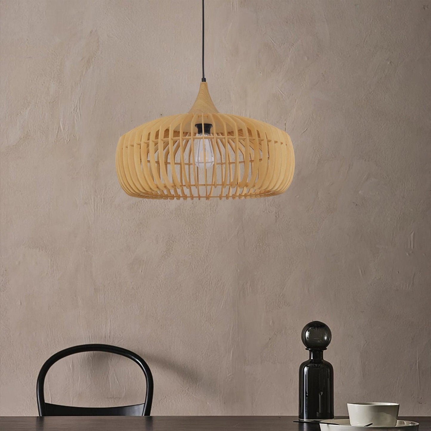 Lightsin Handcrafted Wood Pendant Light for Kitchen Island and Modern Interiors - House Comfort