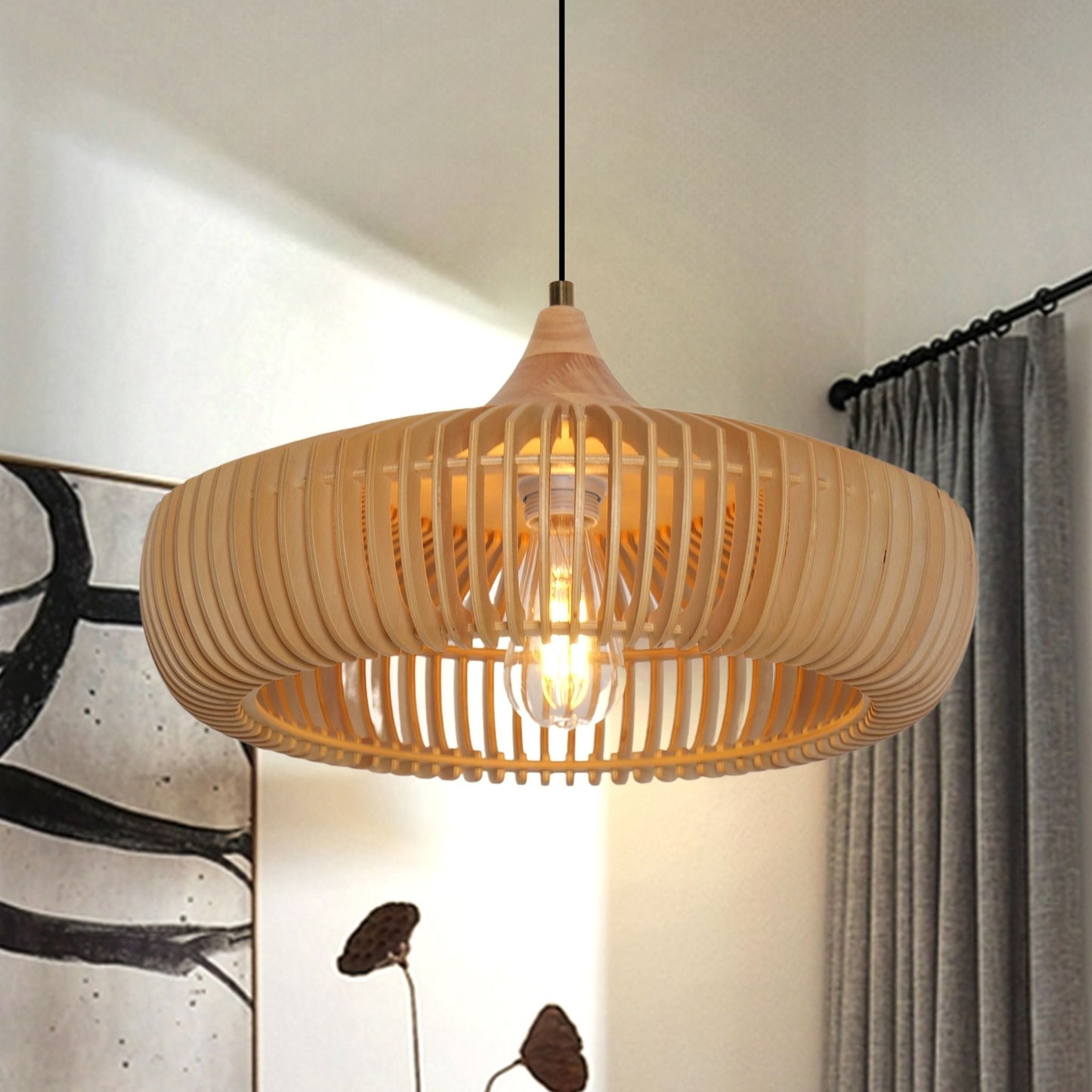 Lightsin Handcrafted Wooden Kitchen Pendant Light Fixtures - House Comfort