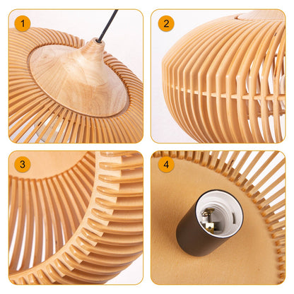 Lightsin Handcrafted Wooden Kitchen Pendant Light Fixtures - House Comfort