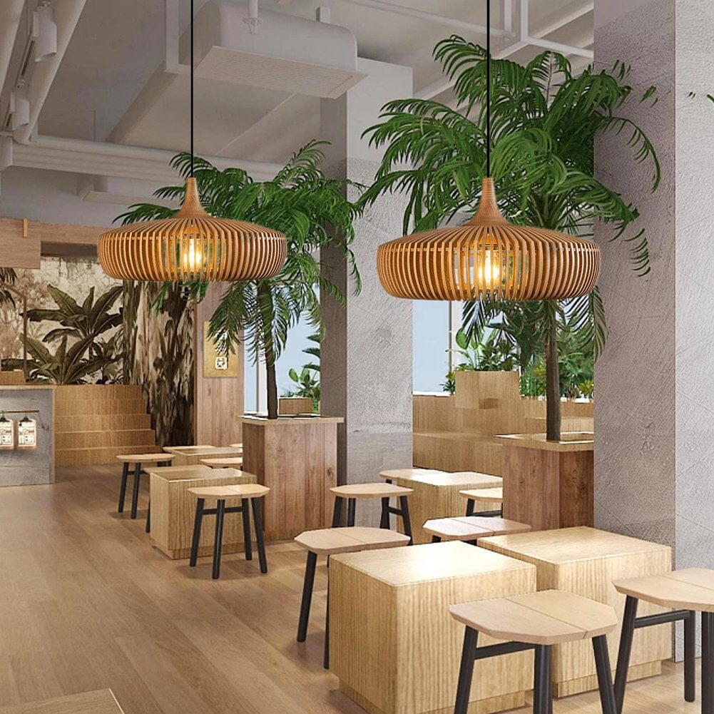 Lightsin Handcrafted Wooden Kitchen Pendant Light Fixtures - House Comfort