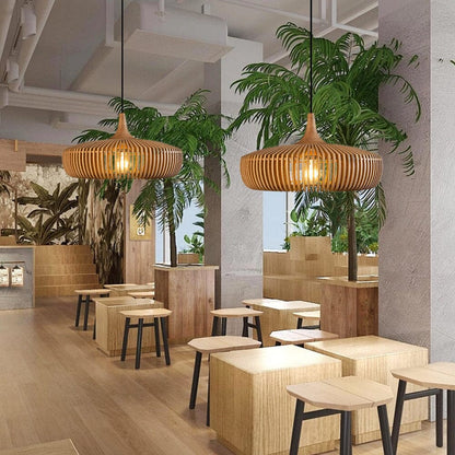 Lightsin Handcrafted Wooden Kitchen Pendant Light Fixtures - House Comfort