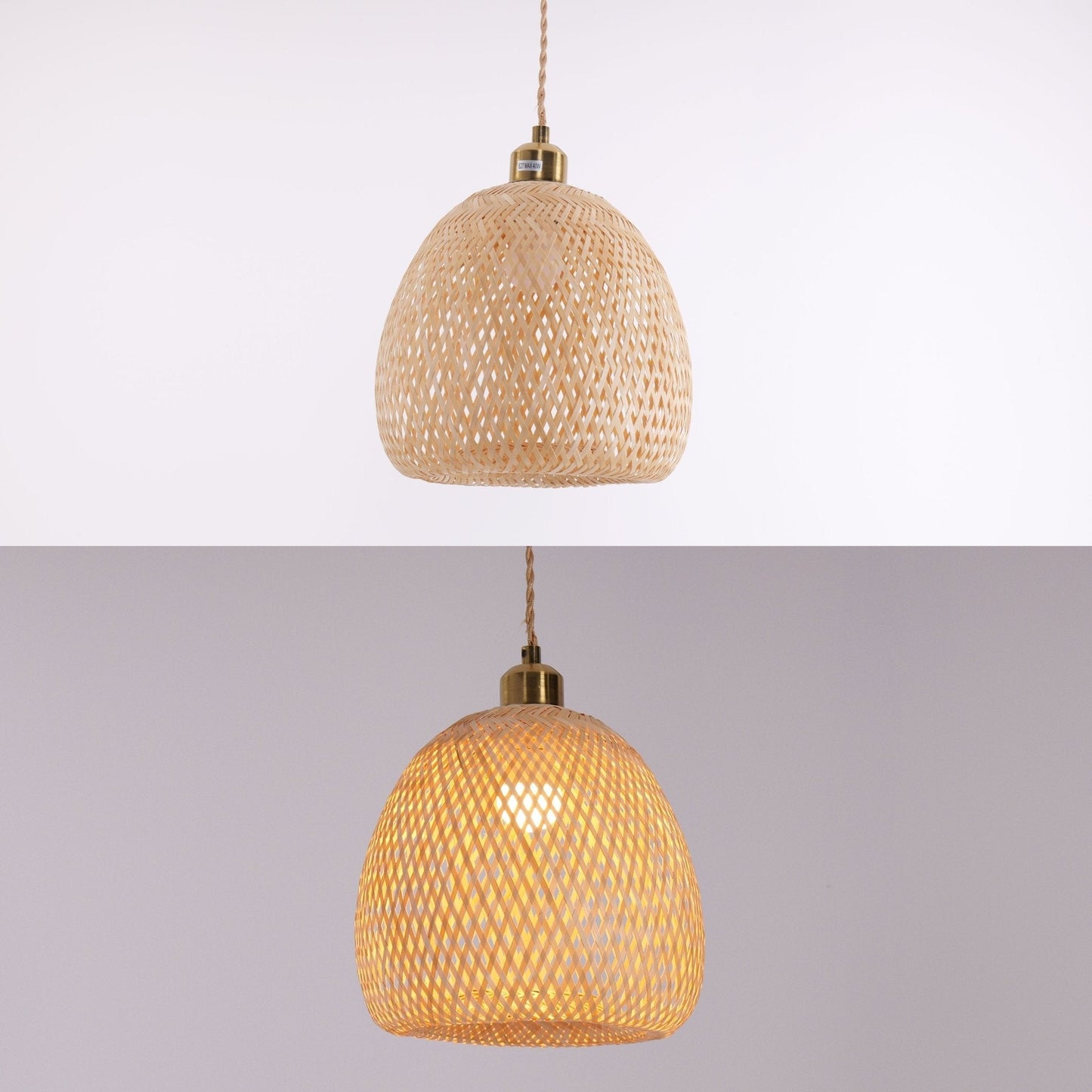Lightsin Handwoven Bamboo Pendant Light – Natural, Eco - Friendly Lighting for Cozy Spaces - House Comfort