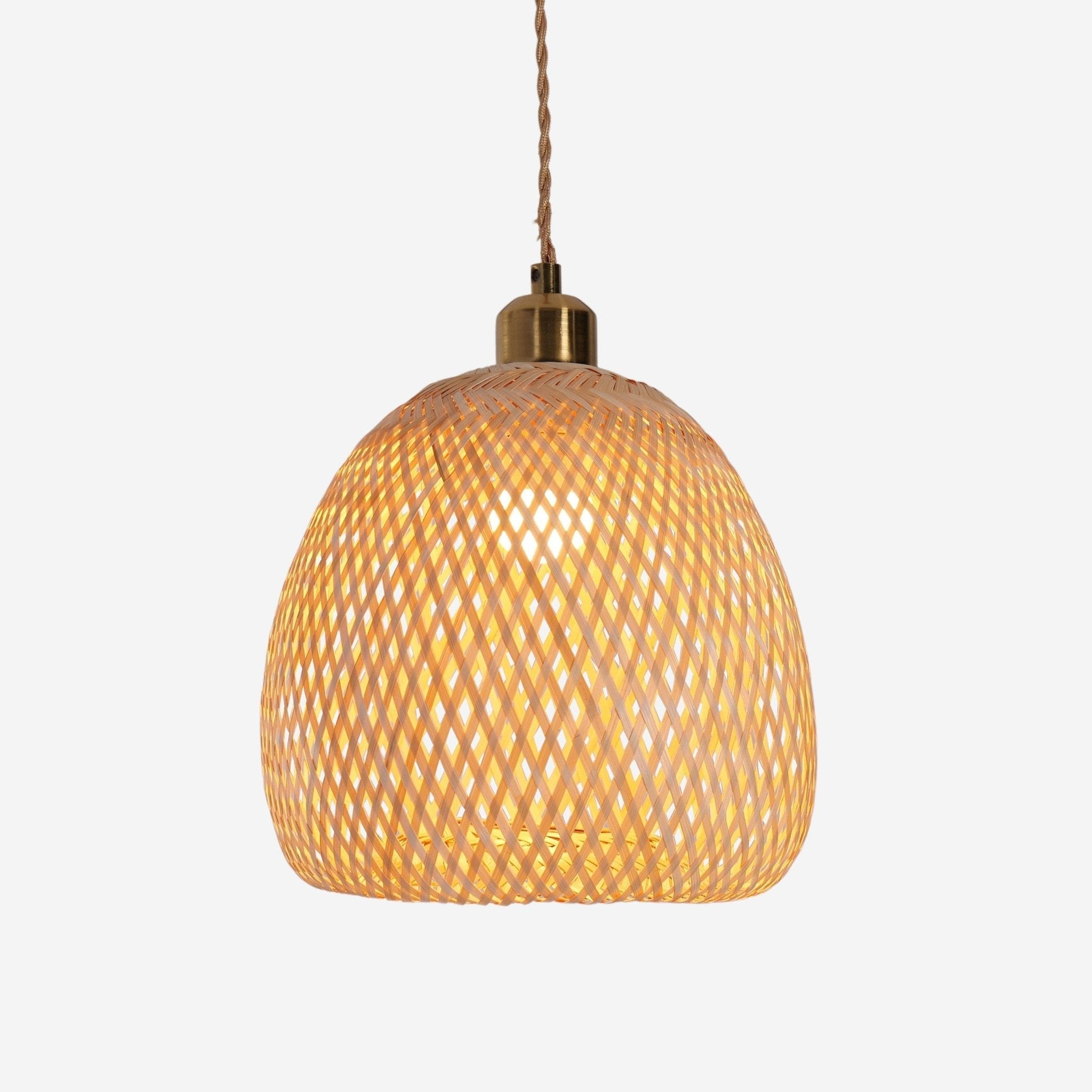 Lightsin Handwoven Bamboo Pendant Light – Natural, Eco - Friendly Lighting for Cozy Spaces - House Comfort