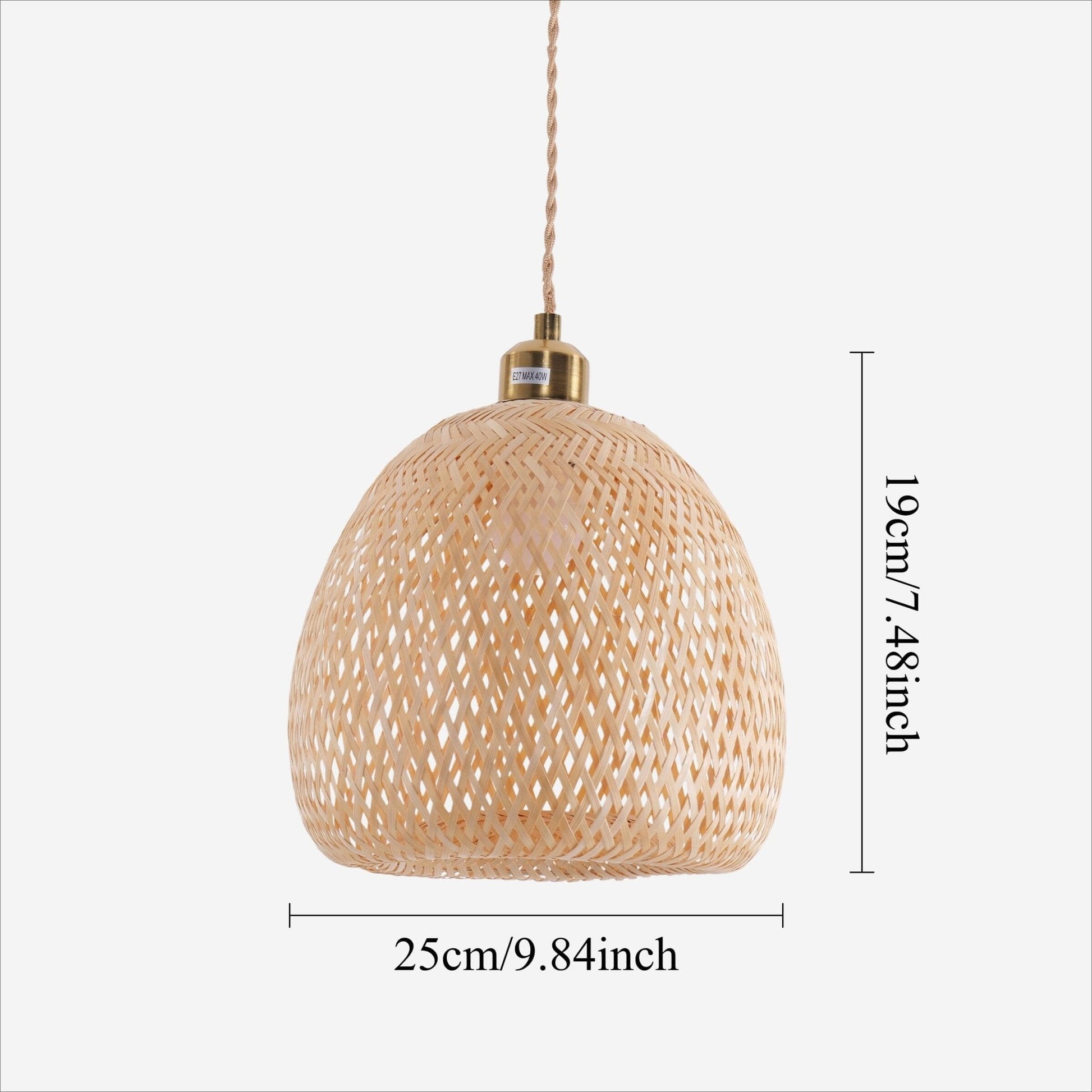Lightsin Handwoven Bamboo Pendant Light – Natural, Eco - Friendly Lighting for Cozy Spaces - House Comfort