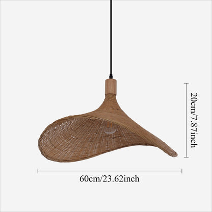 Lightsin Handwoven Bamboo Shade Pendant Light for Cozy Interiors - House Comfort