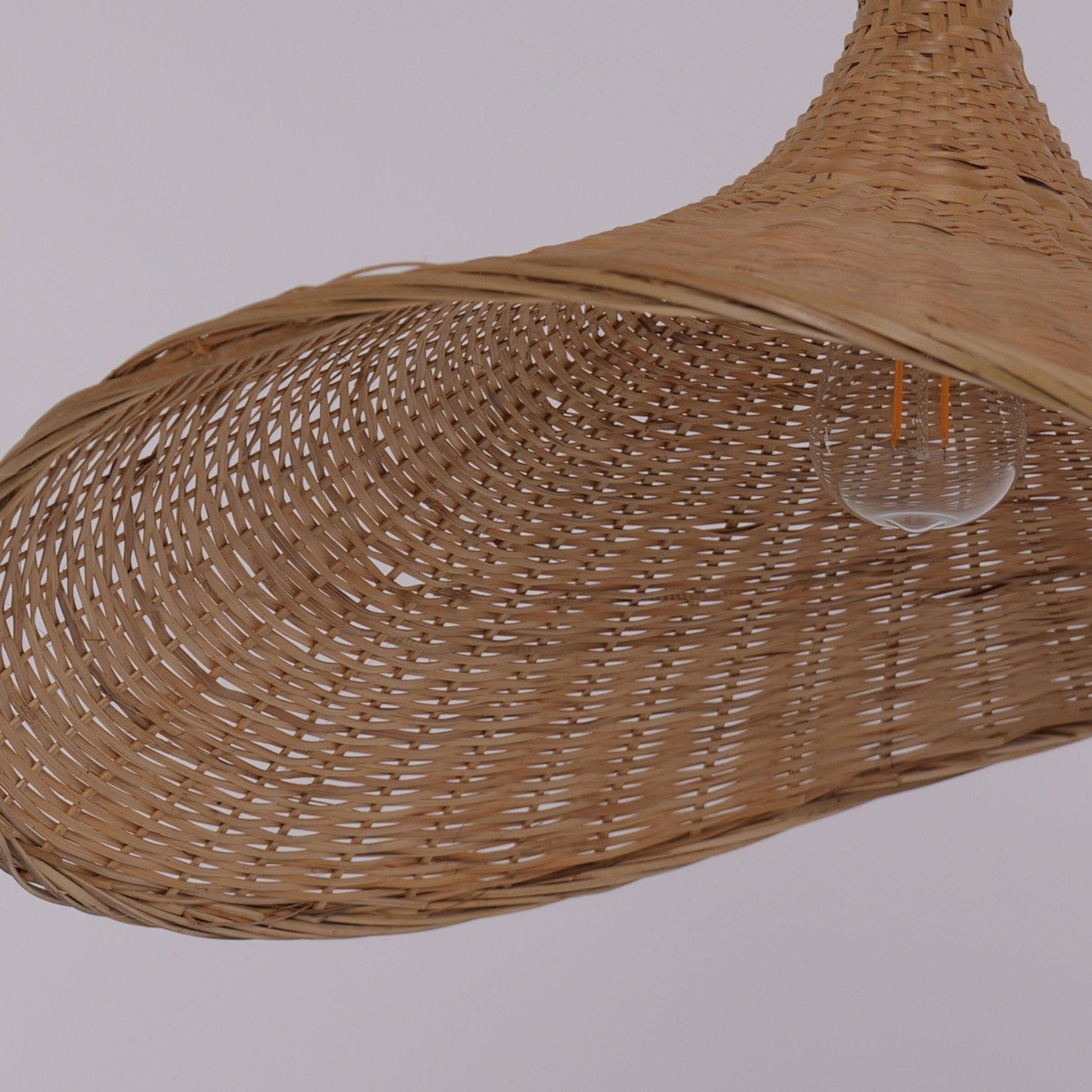 Lightsin Handwoven Bamboo Shade Pendant Light for Cozy Interiors - House Comfort