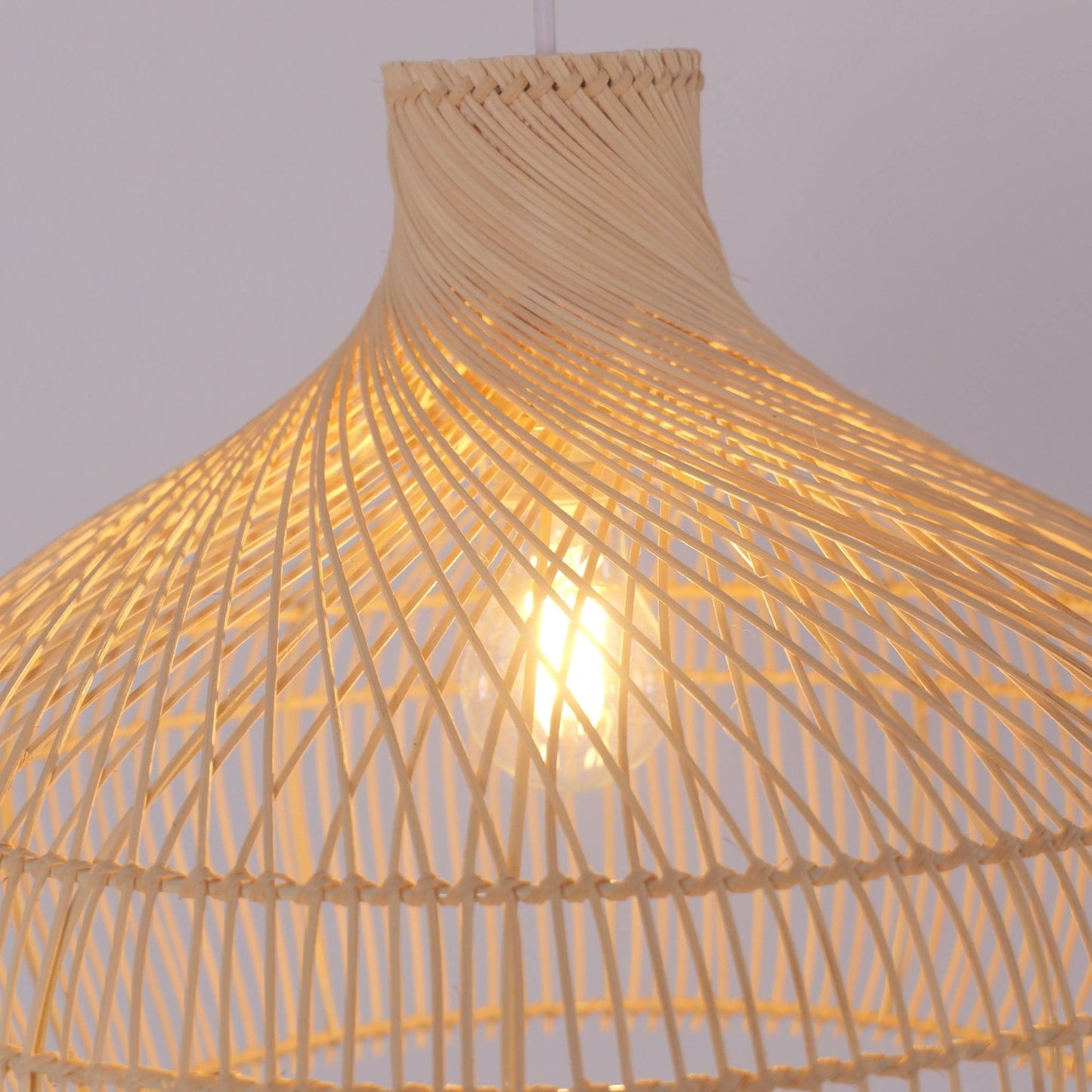 Lightsin Handwoven Gourd Shaped Rattan Pendant Light - House Comfort