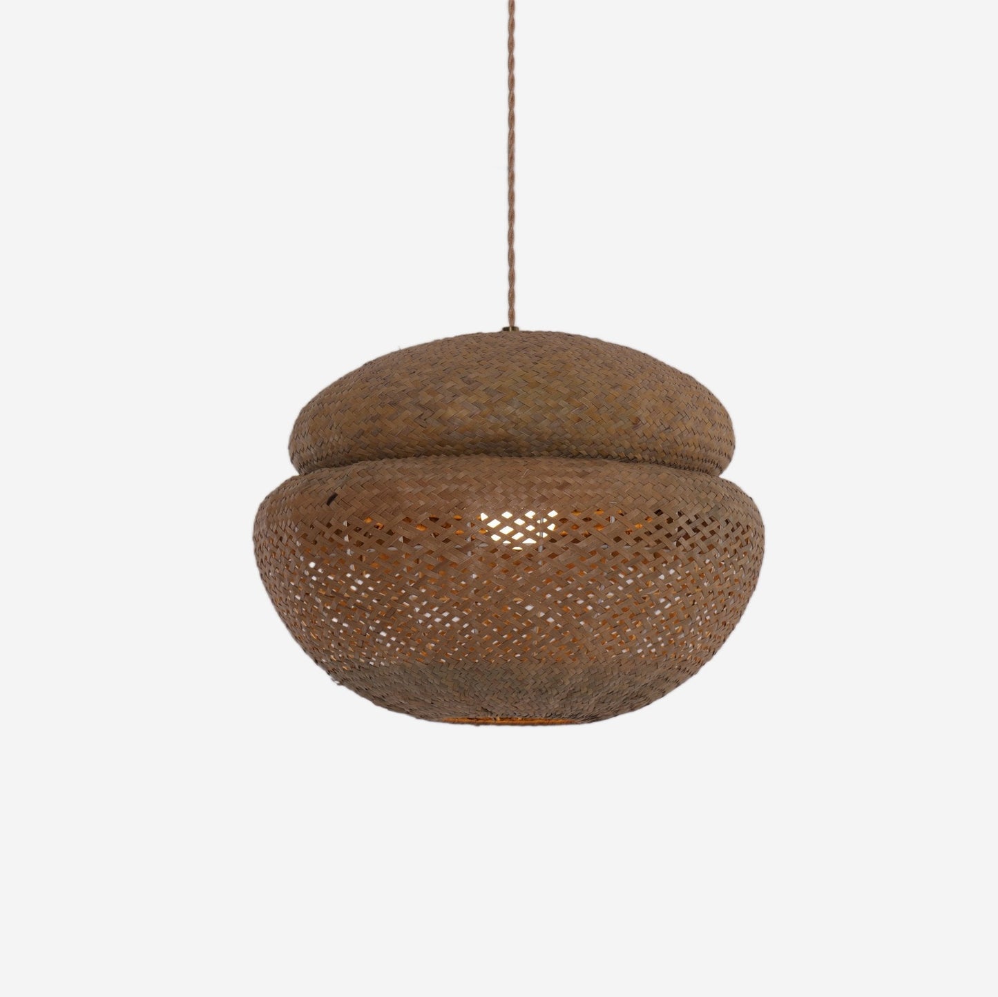 Lightsin Handwoven Natural Bulrush Pendant Ceiling Light with Pot Lid - Inspired Design - House Comfort