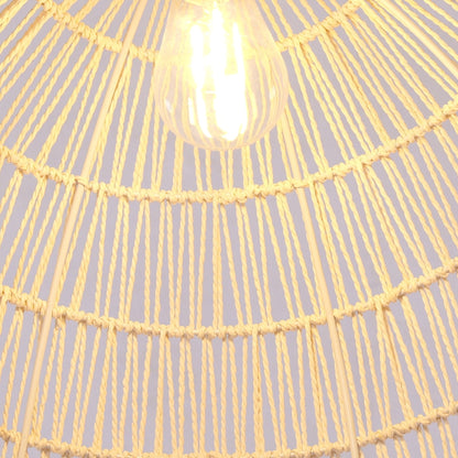 Lightsin Handwoven Paper Rope Dome Pendant Light – Eco - Friendly Ceiling Pendant Light with Iron Frame for Kitchen Island, Dining Room, or Living Room Lighting - House Comfort