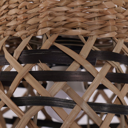 Lightsin Handwoven Paper Rope Pendant Light Bohemian Rustic Charm - House Comfort