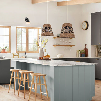 Lightsin Handwoven Paper Rope Pendant Light Bohemian Rustic Charm - House Comfort