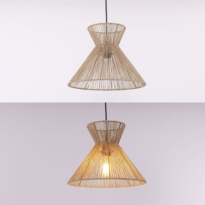 Lightsin Handwoven Paper Rope Pendant Light – Eco - Friendly Ceiling Fixture for Kitchen, Living Room & Bathroom - House Comfort
