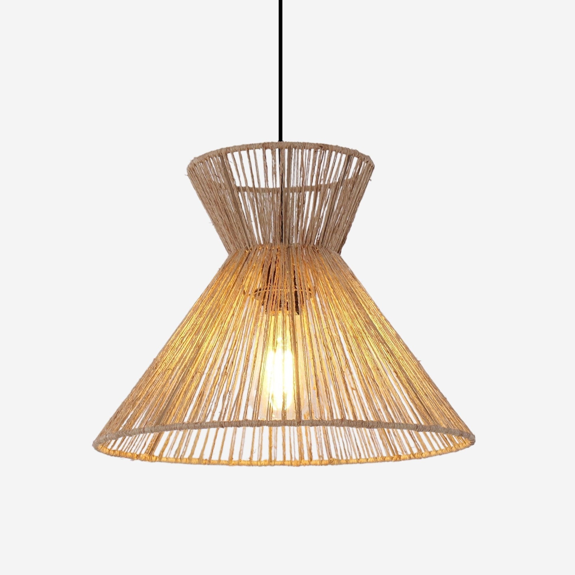 Lightsin Handwoven Paper Rope Pendant Light – Eco - Friendly Ceiling Fixture for Kitchen, Living Room & Bathroom - House Comfort