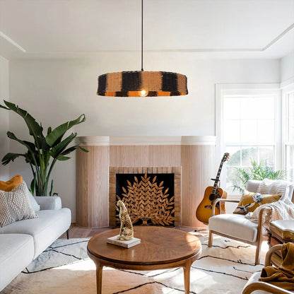 Lightsin Handwoven Paper Rope Pendant Light for a Warm Modern Glow - House Comfort