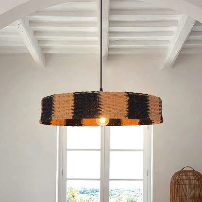 Lightsin Handwoven Paper Rope Pendant Light for a Warm Modern Glow - House Comfort