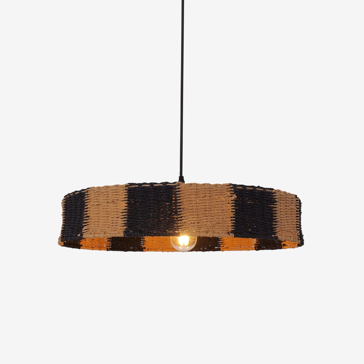 Lightsin Handwoven Paper Rope Pendant Light for a Warm Modern Glow - House Comfort