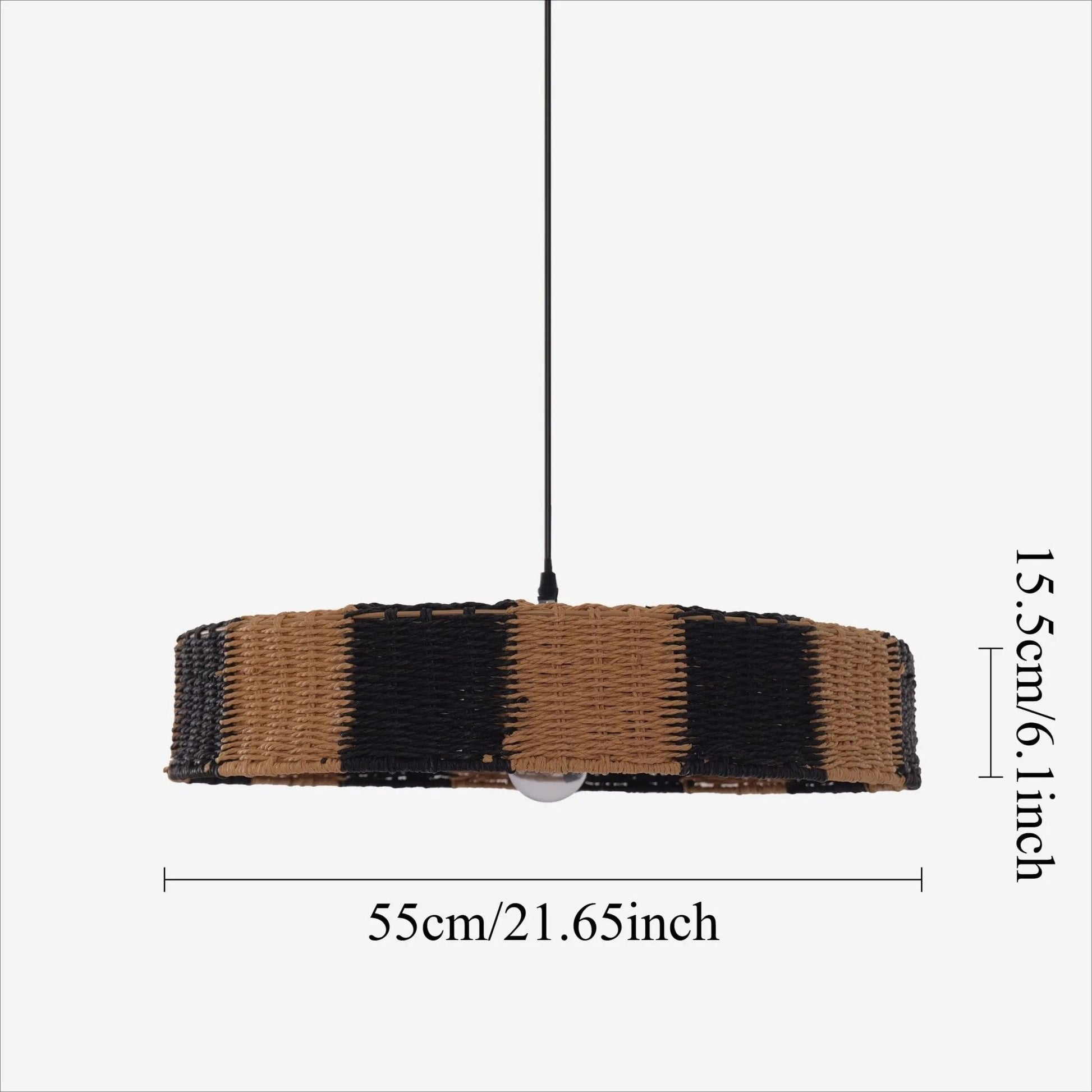Lightsin Handwoven Paper Rope Pendant Light for a Warm Modern Glow - House Comfort