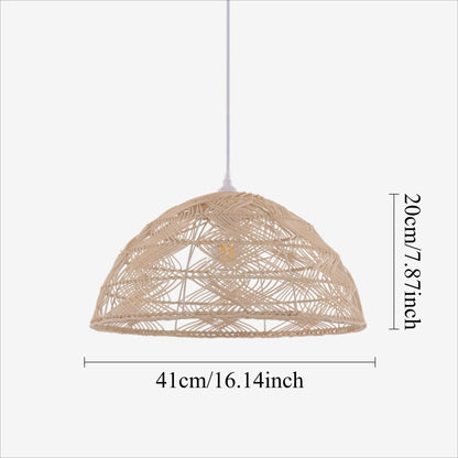 Lightsin Handwoven Rattan Dome Pendant Light for a Warm & Cozy Glow - House Comfort