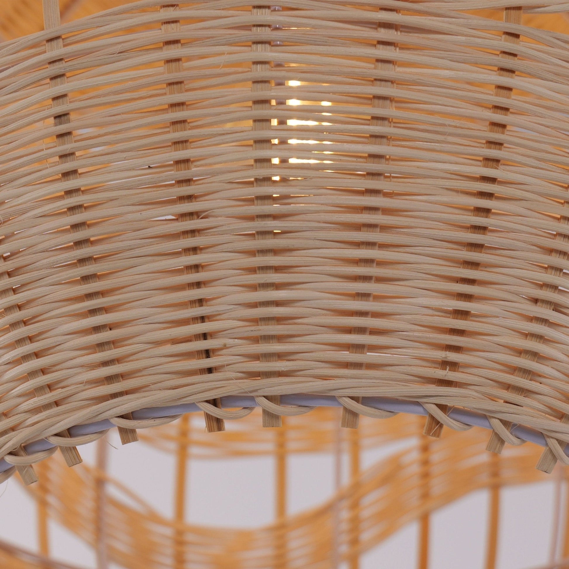 Lightsin Handwoven Rattan Pendant Light – Boho - Chic Ceiling Pendant Light for Dining Rooms, Living Spaces, and Wicker Interior Lighting - House Comfort