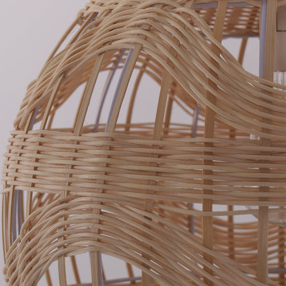 Lightsin Handwoven Rattan Pendant Light – Boho - Chic Ceiling Pendant Light for Dining Rooms, Living Spaces, and Wicker Interior Lighting - House Comfort