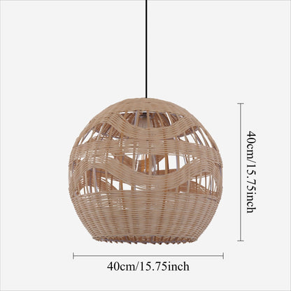 Lightsin Handwoven Rattan Pendant Light – Boho - Chic Ceiling Pendant Light for Dining Rooms, Living Spaces, and Wicker Interior Lighting - House Comfort