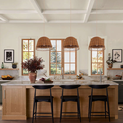 Lightsin Handwoven Rattan Pendant Light – Eco - Friendly, Warm Lighting for Cozy Living Rooms & Dining Spaces - House Comfort