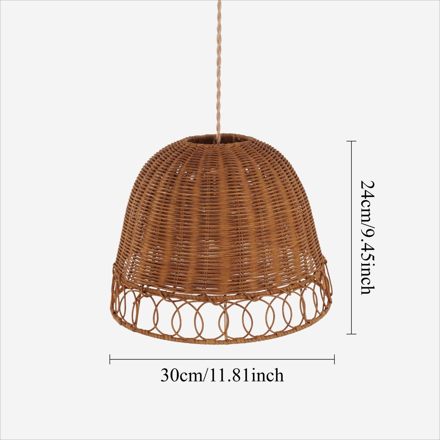 Lightsin Handwoven Rattan Pendant Light – Eco - Friendly, Warm Lighting for Cozy Living Rooms & Dining Spaces - House Comfort