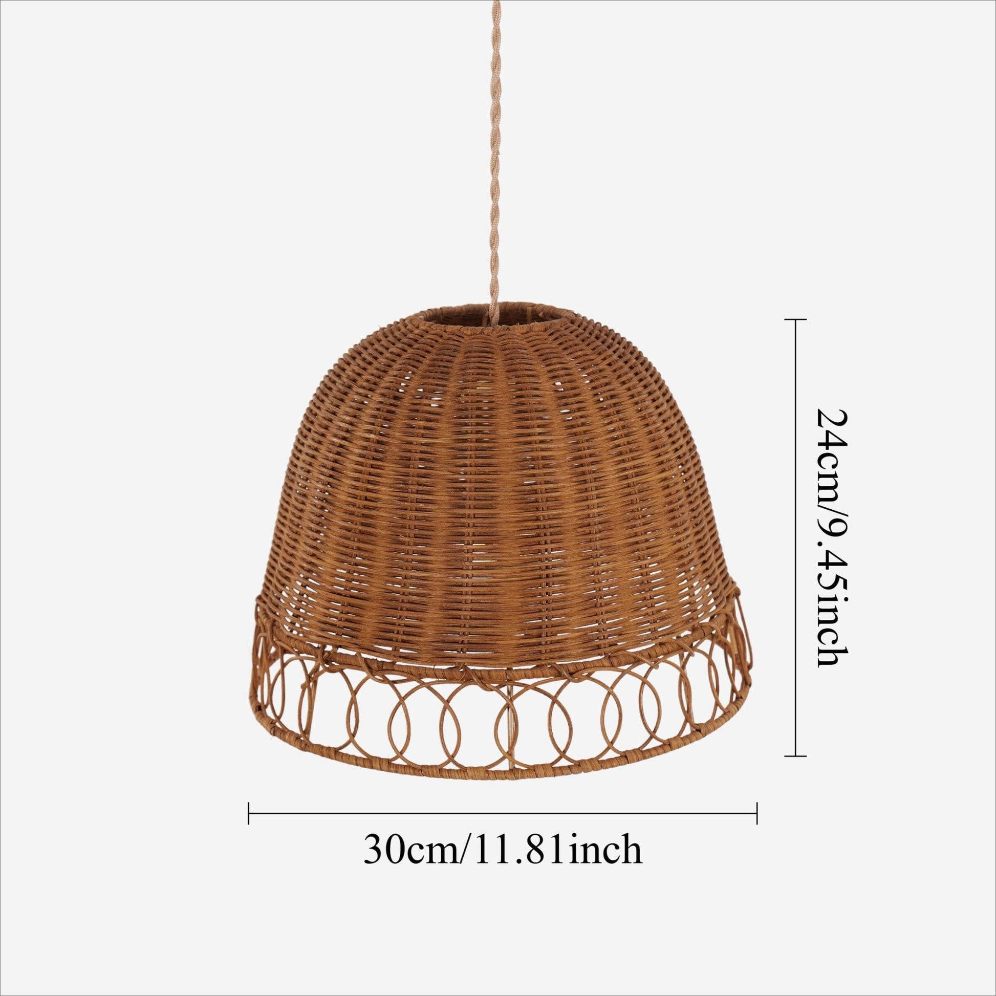 Lightsin Handwoven Rattan Pendant Light – Eco - Friendly, Warm Lighting for Cozy Living Rooms & Dining Spaces - House Comfort