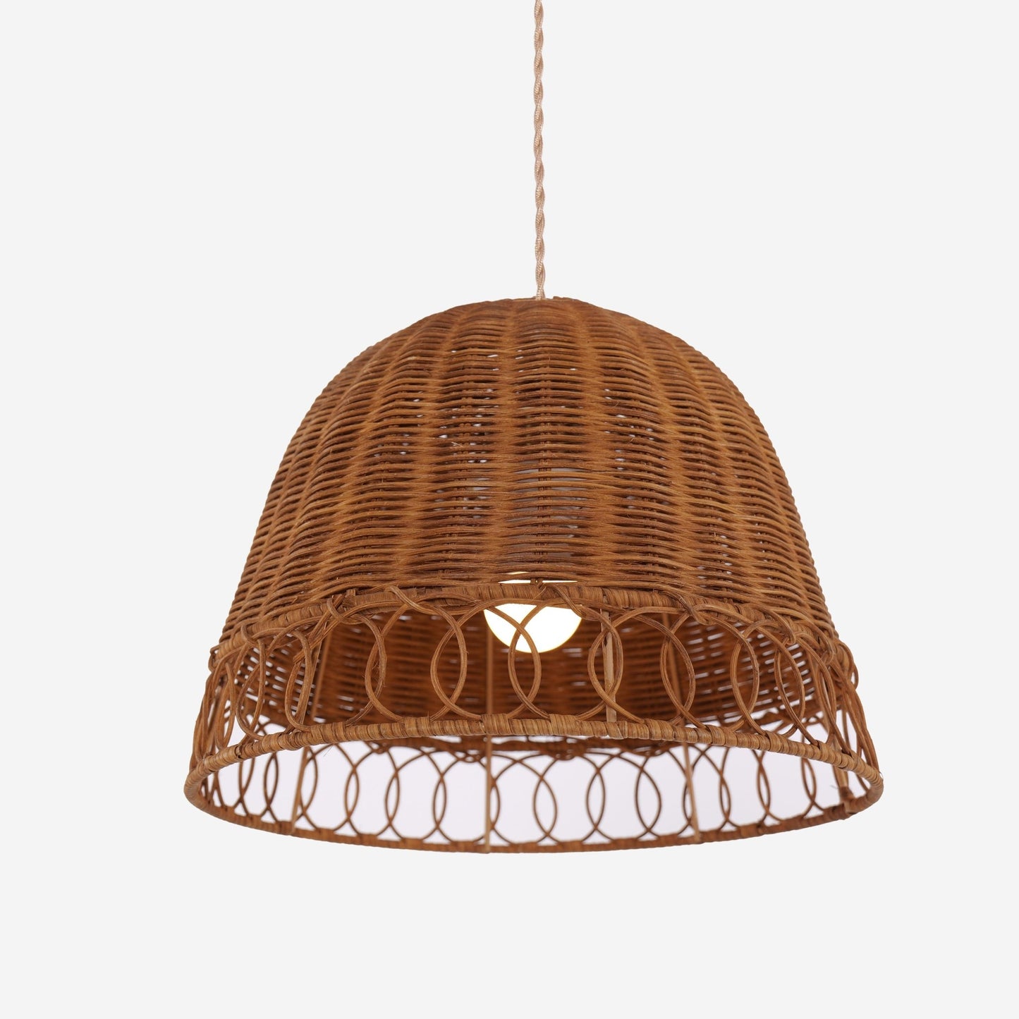 Lightsin Handwoven Rattan Pendant Light – Eco - Friendly, Warm Lighting for Cozy Living Rooms & Dining Spaces - House Comfort