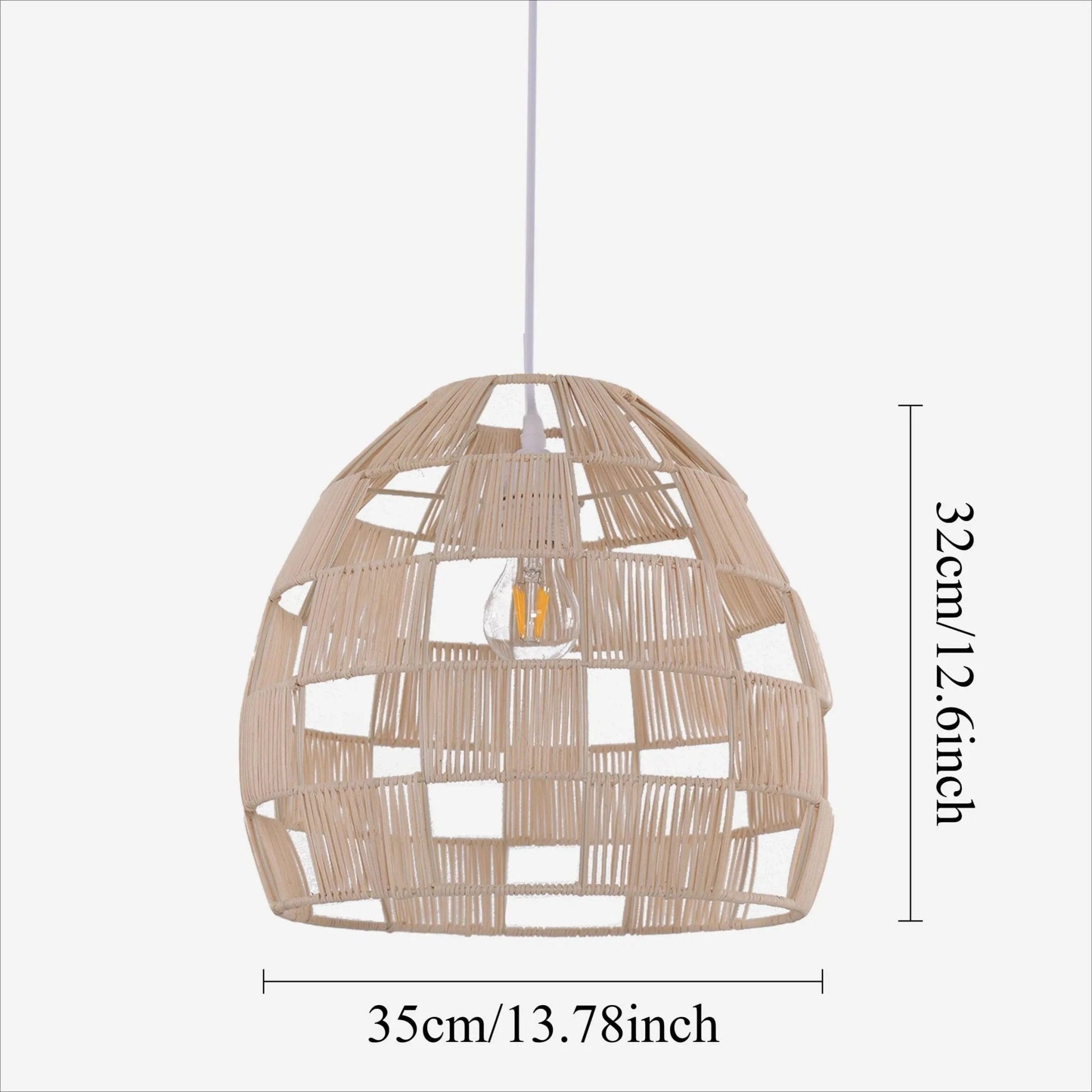 Lightsin Handwoven Rattan Pendant Light for a Warm & Stylish Ambiance - House Comfort