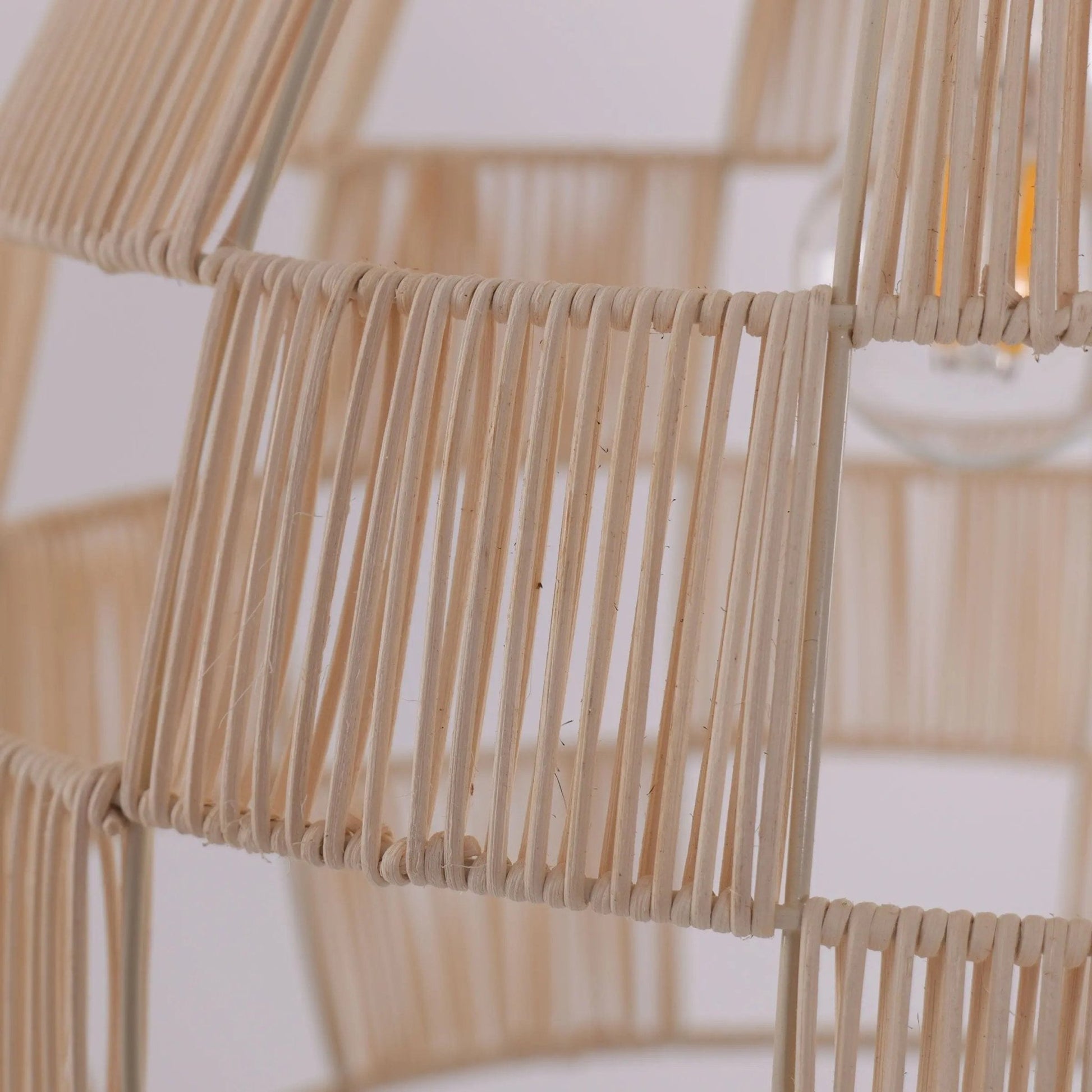 Lightsin Handwoven Rattan Pendant Light for a Warm & Stylish Ambiance - House Comfort