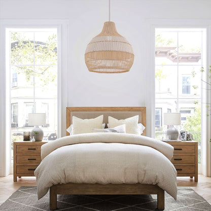 Lightsin Handwoven Rattan Pendant Light for Kitchen and Boho - Style Interiors - House Comfort