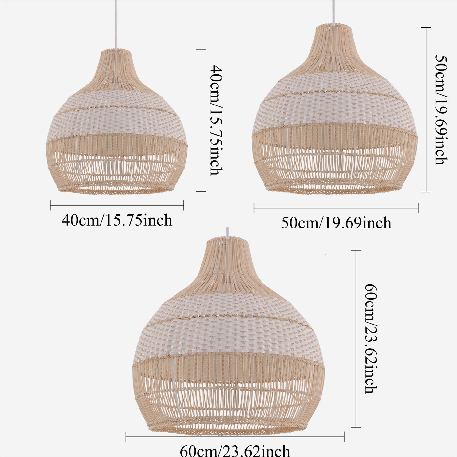 Lightsin Handwoven Rattan Pendant Light for Kitchen and Boho - Style Interiors - House Comfort