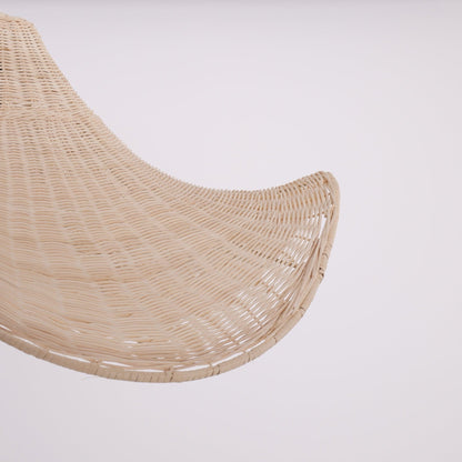 Lightsin Handwoven Rattan Pendant Light Natural & White Hat - Shaped Ceiling Light - House Comfort