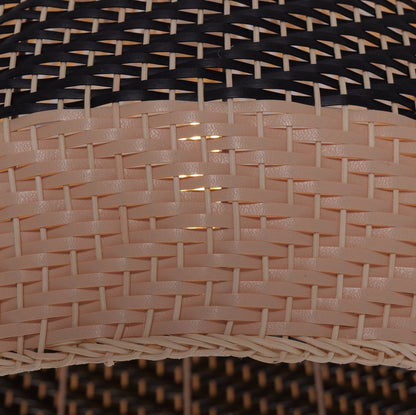 Lightsin Handwoven Rattan Pendant Light – Natural Woven Ceiling Light for Kitchen, Bedroom & Living Room - House Comfort