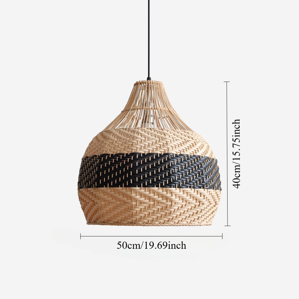 Lightsin Handwoven Rattan Pendant Light – Natural Woven Ceiling Light for Kitchen, Bedroom & Living Room - House Comfort
