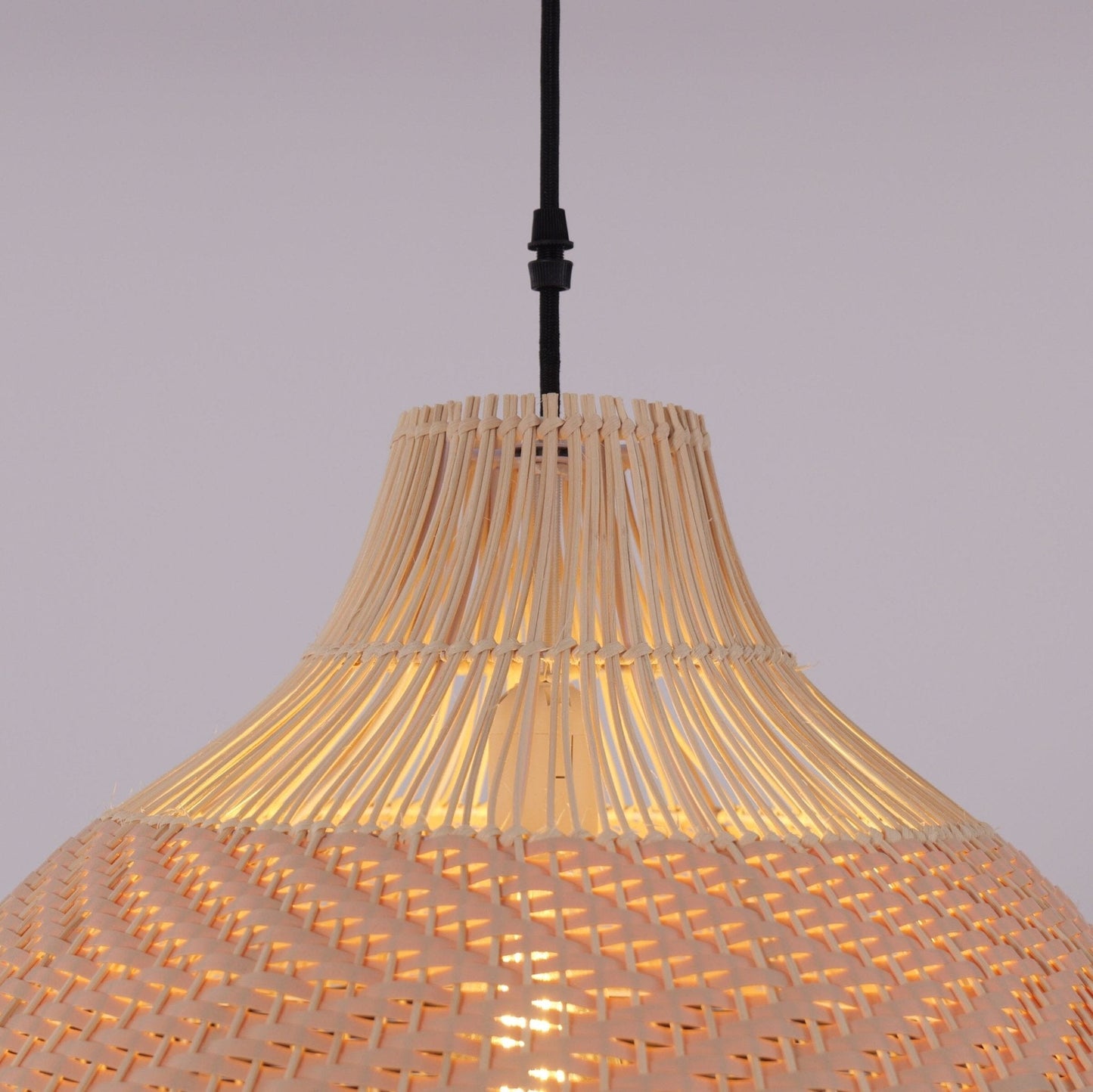Lightsin Handwoven Rattan Pendant Light – Natural Woven Ceiling Light for Kitchen, Bedroom & Living Room - House Comfort