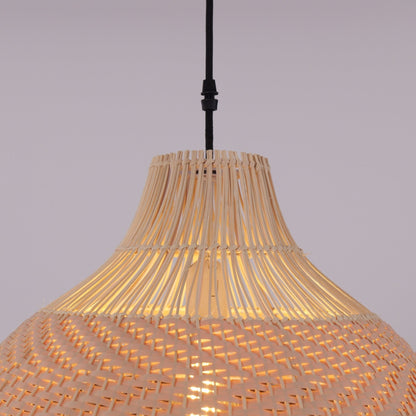 Lightsin Handwoven Rattan Pendant Light – Natural Woven Ceiling Light for Kitchen, Bedroom & Living Room - House Comfort